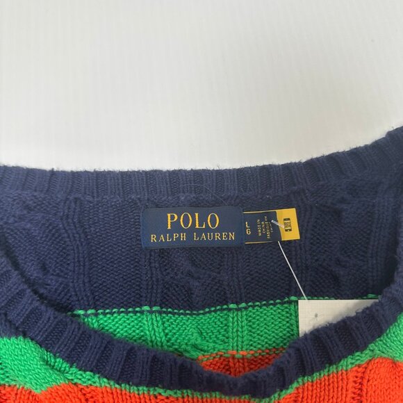 Polo Ralph Lauren Striped Multicolor Knit Sweater L - Picture 3 of 3